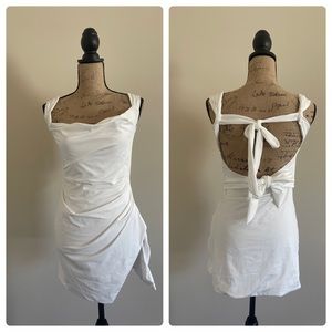 White Dress with Tie Back